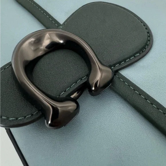 COACH Soft Tabby Shoulder Bag In Colorblock
Blue & Dark Forest Green NWT - Picture 6 of 14